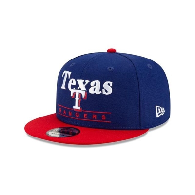 Blue Texas Rangers Hat - New Era MLB Two Tone Retro 9FIFTY Snapback Caps USA9513678